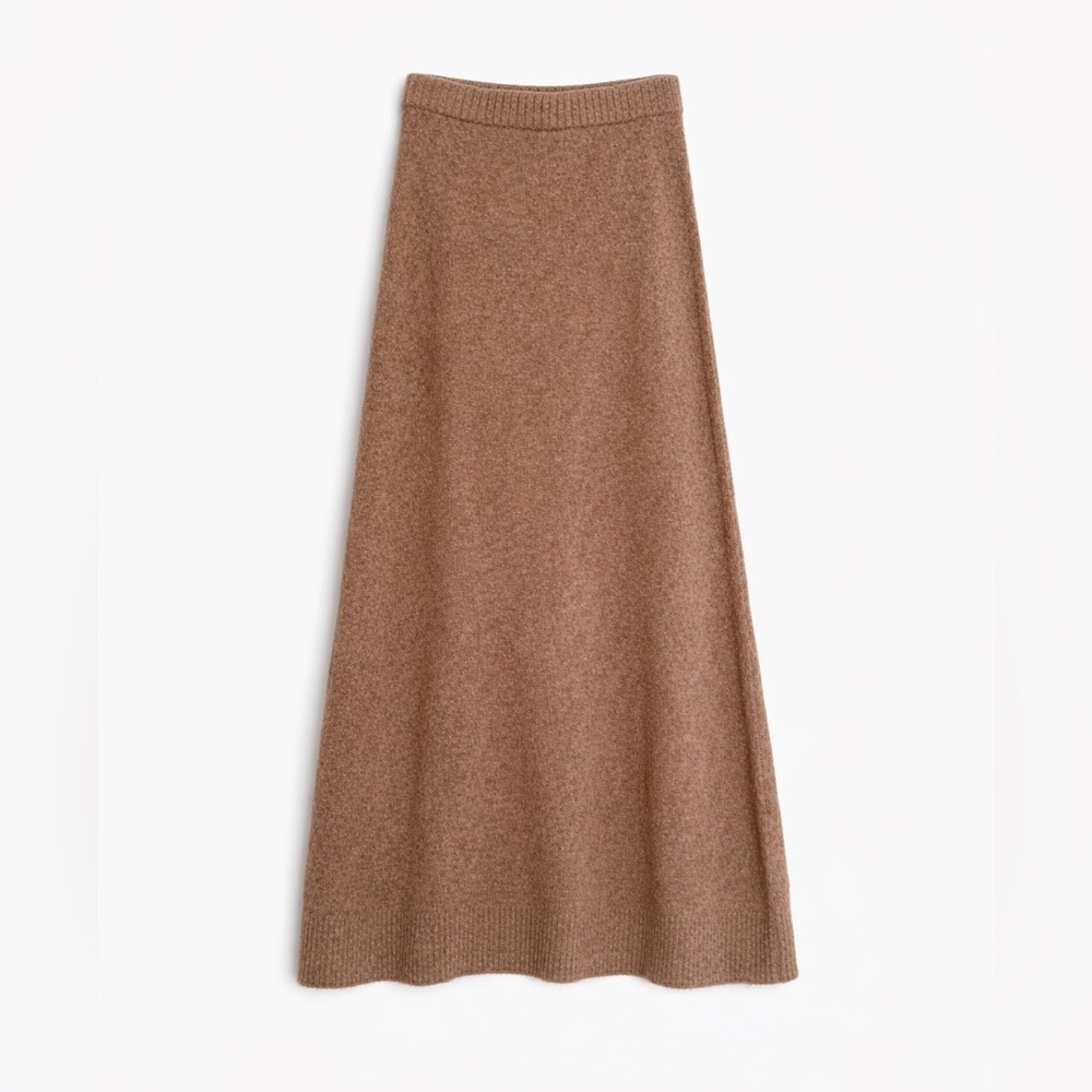 Zara Brown A-Line Knit Skirt